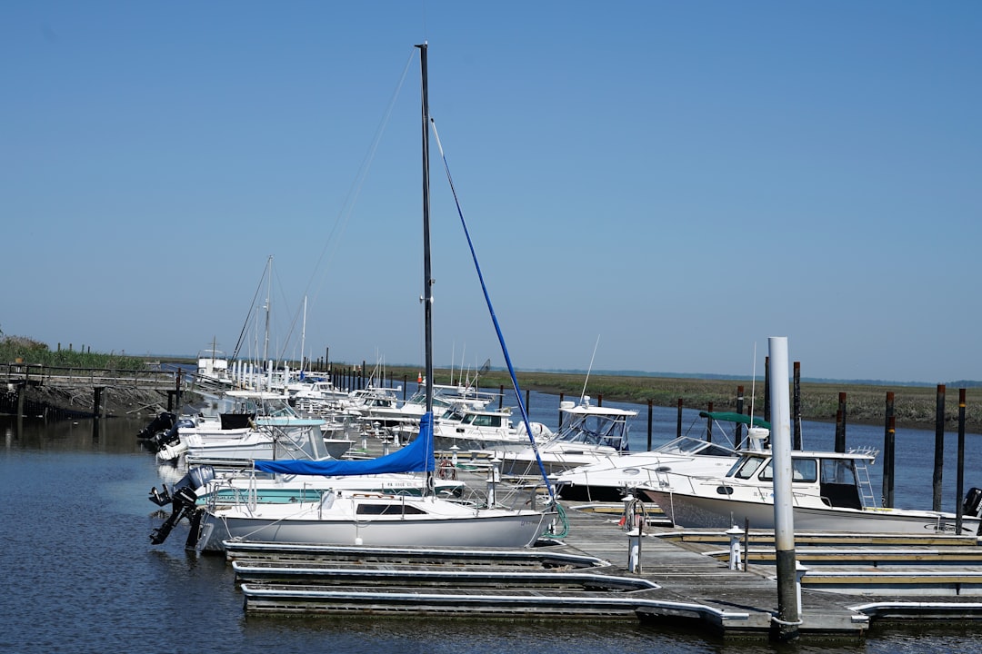 Sailboats and fishing boats in the marina at Cape May, New Jersey