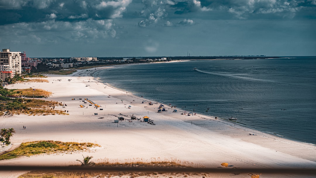 Aerial view of the beach and coastline at Destin, Florida