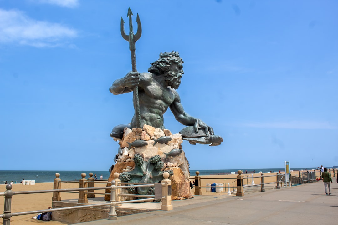 The King Neptune statue on the boardwalk at Virginia Beach, Virginia